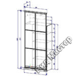 чертеж встроенного шкафа купе в прихожую
